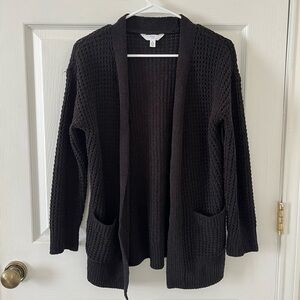 Time and Tru Black Knit Cardigan